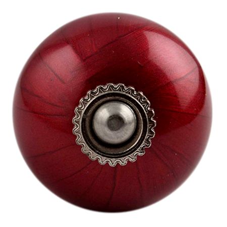 Neon Cherry Silver Fitting Ceramic Drawer Knob